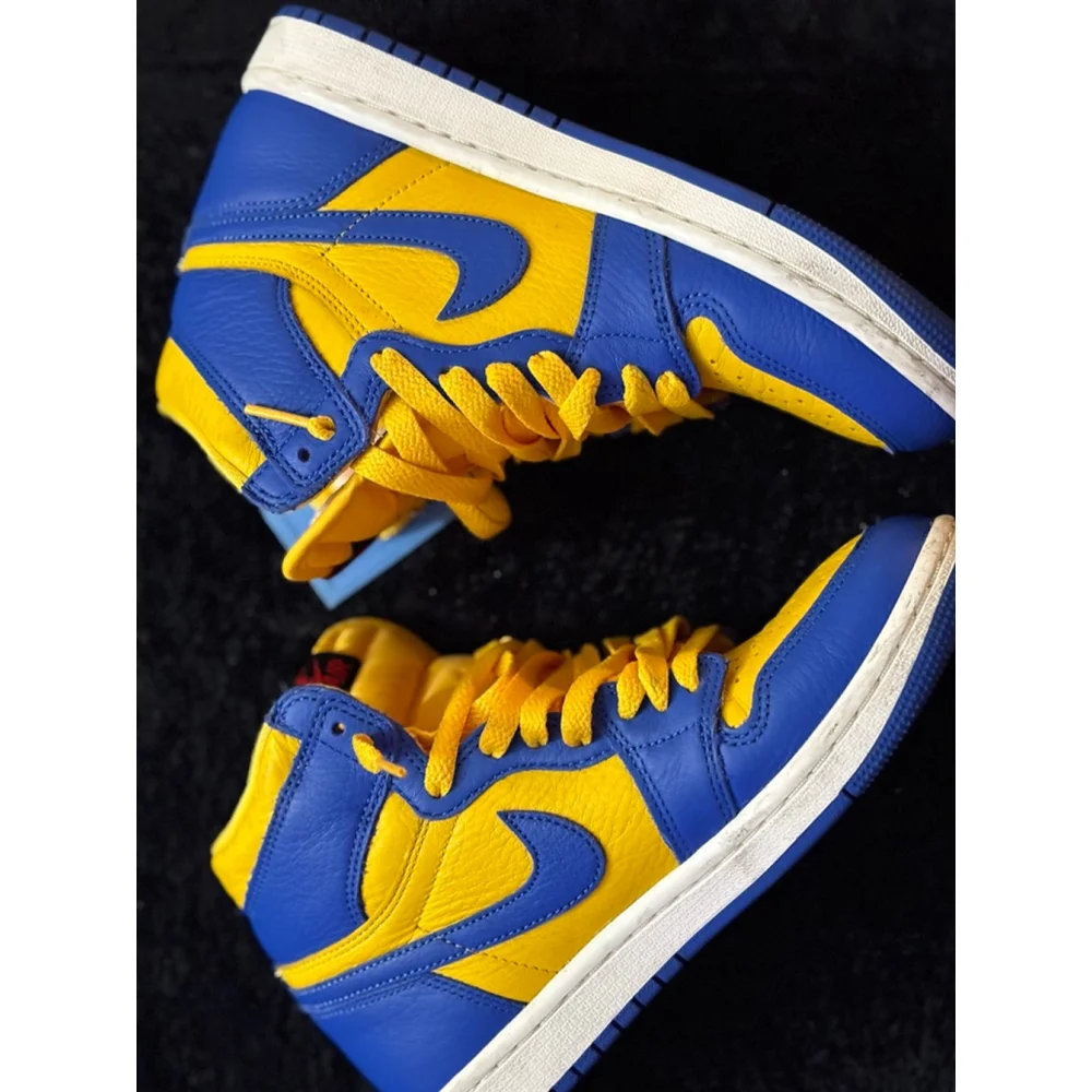 Nike Kids High-Top Sneakers - Yellow & Blue